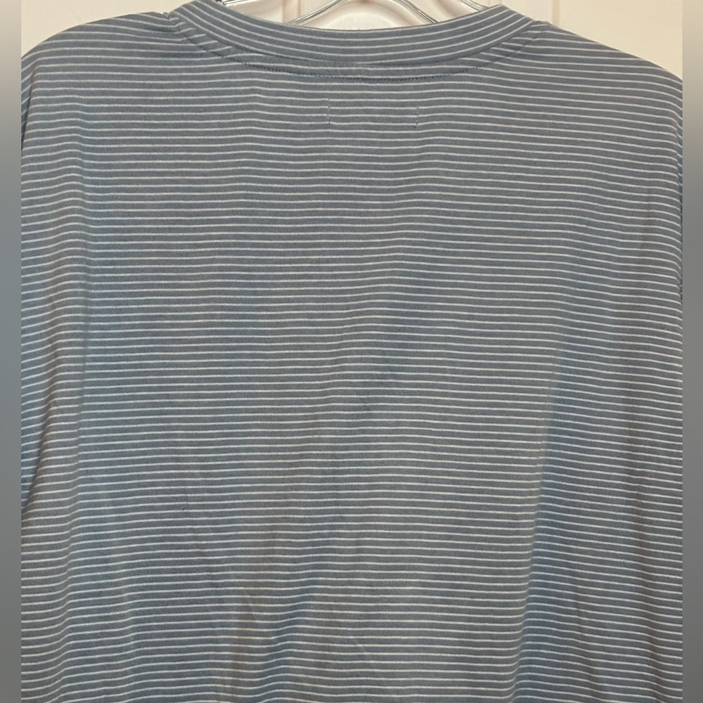 EUC AND NOW THIS Men's Long-Sleeve Light Blue Stripe Henley Shirt size XXL - Picture 7 of 7